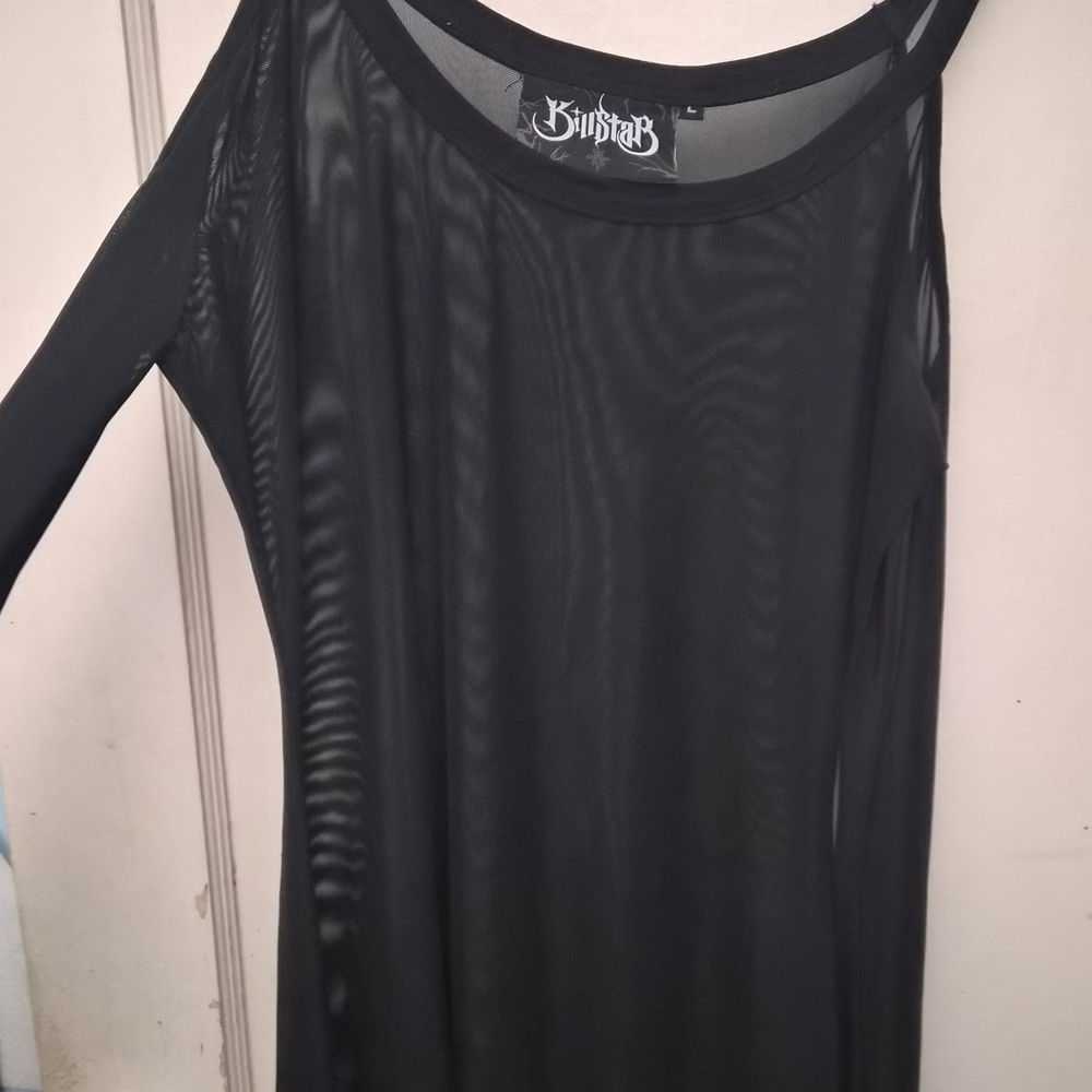 Killstar Black Sheer Long Sleeve Mesh Top